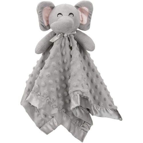 Pro Goleem Elephant Security Blanket, Soft Lovey Unisex Lovie Baby Gifts for Newborn Boys and Girls Snuggle Toy Stuffed Animal Grey 16 Inch