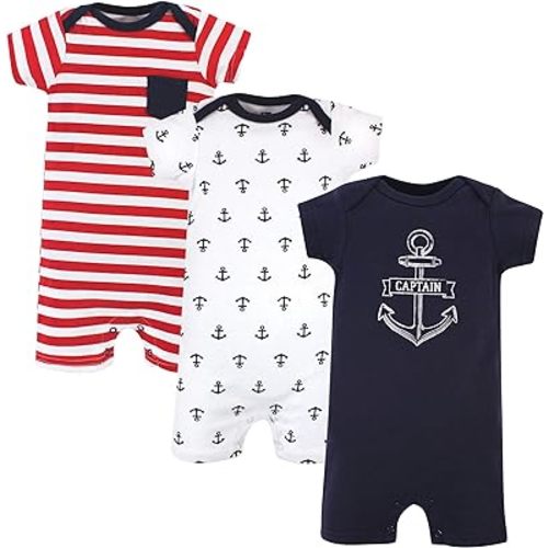 Hudson Baby Unisex Cotton Rompers