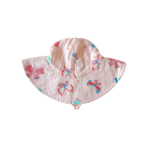 Whimsical Butterflies / Muslin Wide Brim Sunhat