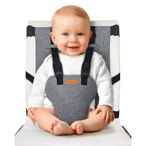 liuliuby Compact Travel High Chair | Portable High Chair for Baby | Baby Travel Essential Harness Seat | Must Haves for Vacations, Restaurants, Family Visits with Babies | Portable Highchair Seat