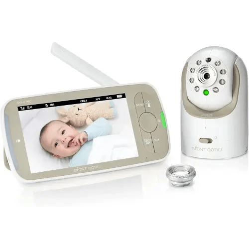 Infant Optics DXR-8 PRO Video Baby Monitor, 720P HD Resolution 5" Display, Patented A.N.R. (Active Noise Reduction), No WiFi, Pan Tilt Zoom, and Interchangeable Lenses