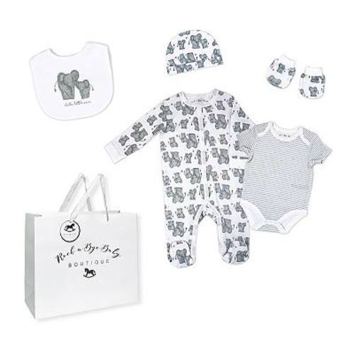 Baby Boys and Girls Hello Little One Layette, 5 Piece Set