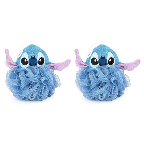 Jay Franco Disney Lilo & Stitch 2 Piece Loofah Set – Kids Bath & Shower Body Scrubber Sponge