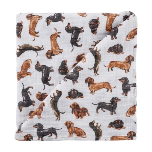 Dachshund Swaddle Blanket | Mud Pie