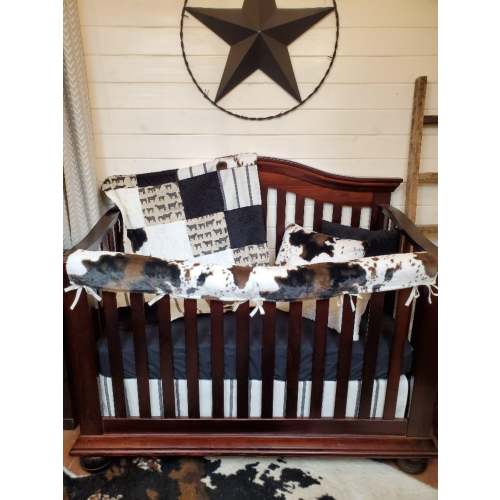 Custom Boy Crib Bedding- Angus and Cow Minky Western Farm Western Baby & Toddler Bedding Collection