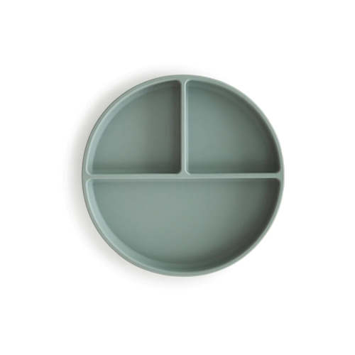 MUSHIE Assiette Ventouse Silicone - Bleu Cambridge