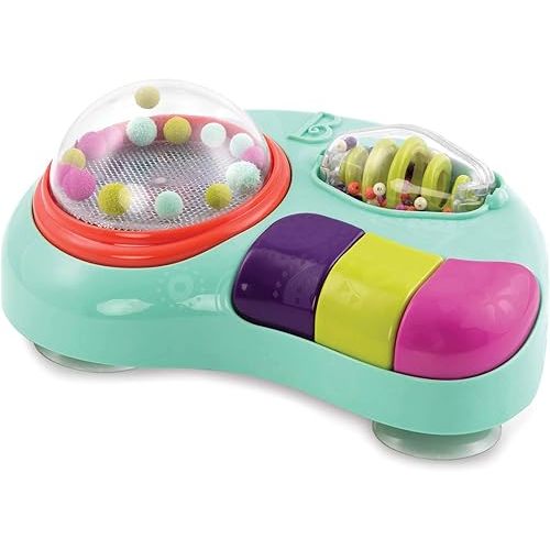 B. toys- B. baby – Baby Activity Station – High Chair Suction Cup Toy with Music & Lights – Sensory Activity Center – Developmental Toys for Babies, Infants – whirly pop-6 Months +