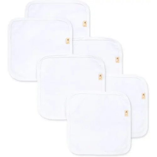 Burt's Bees Baby Infant Washcloths, 100% Organic Cotton, Soft and Super Absorbent Knit Terry Wash Cloth - 6 Pack Set