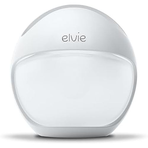 Elvie Curve Manual Wearable Breast Pump | Hands-Free, Kick-Proof, Portable Silicone Pump That Can Be Worn in-Bra for Gentle, Natural Milk Expression | Breast Feeding Essentials White