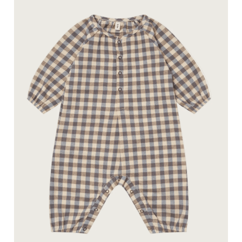 Shoreline Gingham Onesie | Organic Zoo
