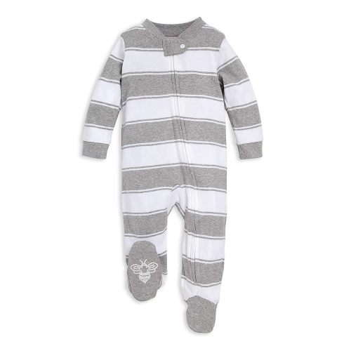 Burt's Bees Baby Boys' Organic Cotton Loose Fit Sleep and Play One-Piece Zip Front Footed Pajamas