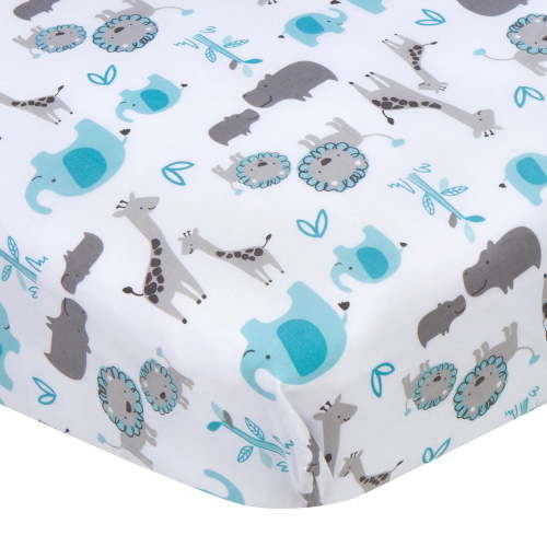 Gerber - Crib Sheet - Boy - Safari - 1 Pack, Sized 28" x 52"
