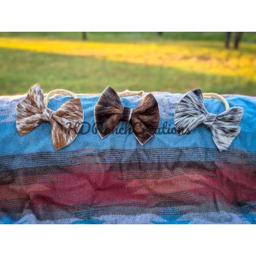 Cowhide Baby Bows
