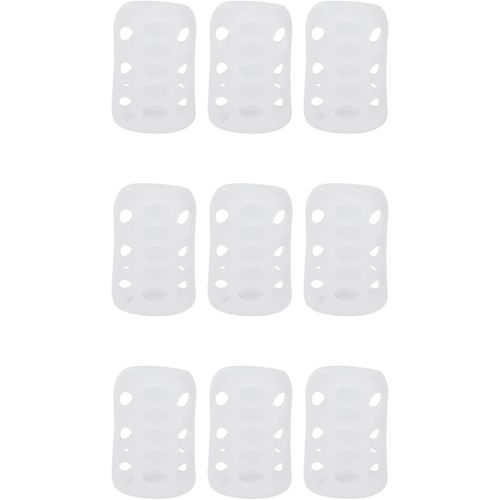 Toyvian 9pcs Bottle Cover Silicone -Scald Sleeve Heat Protective Case for Feeding Bottles Soft Non- Design Stylish Functional Accessory