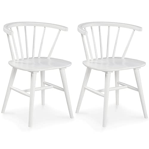 Signature Design by Ashley Grannen Modern 18" Spindle Back Dining Chair, 2 Count, White