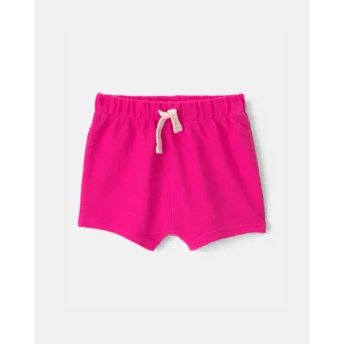 Baby Girl Drawstring Shorts - Fuchsia Pink | Carter's (NB)