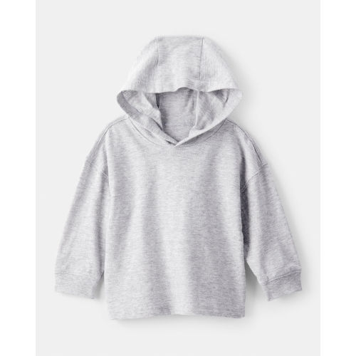 Baby Boy Cotton Long-Sleeve Hooded Top - Grey - Carter's | Carter's