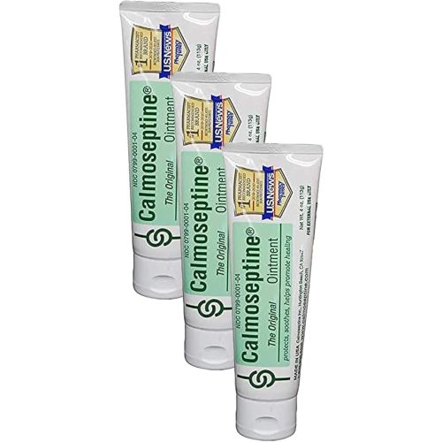 Calmoseptine Ointment Tube, 4 Ounce (Pack of 3)