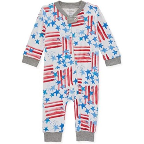 Burt's Bees Baby baby-boys Sleep and Play Pjs, 100% Organic Cotton One-piece Zip Front Romper Jumpsuit Pajamas