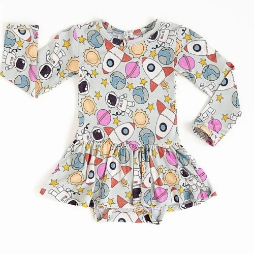 No Space to Go Ruffle Dress