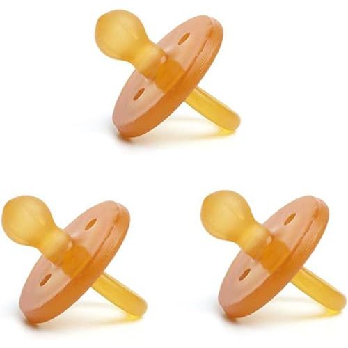 Ecopacifier (3 Pack) 100% Natural Rubber Pacifier Rounded 0-6 Months