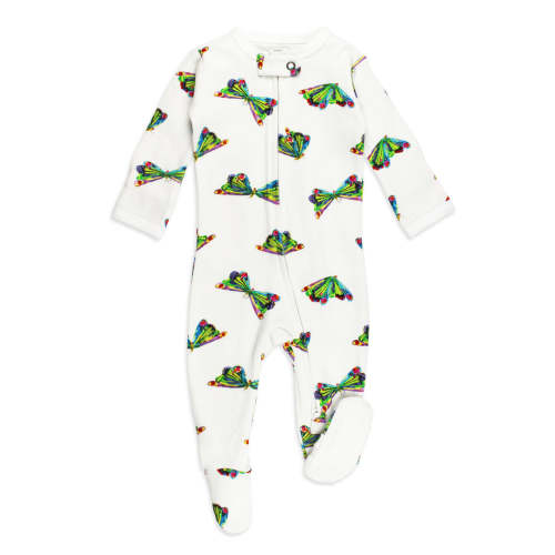Organic 2-Way Zipper Footie in Butterfly – L'ovedbaby