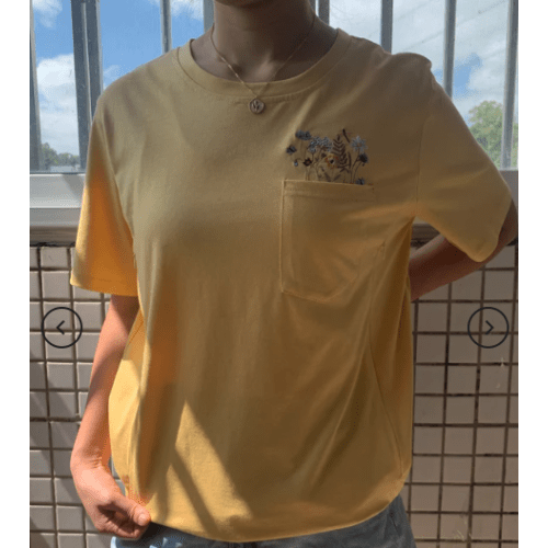 Embroidered Flower Pocket Nursing T-shirt – Giftifymama