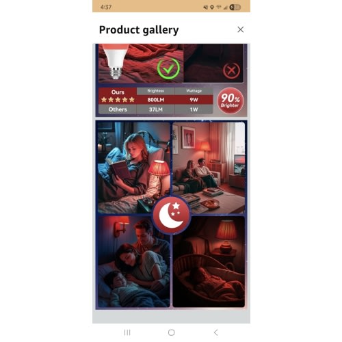 40-Watt Equivalent A19 Dimmable Filament Red Colored Glass LED Light Bulb (1-Pack)