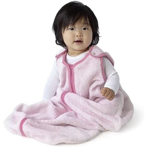 baby deedee Sleep Nest Teddy Baby Sleeping Bag, Pink, Small (0-6 Months)