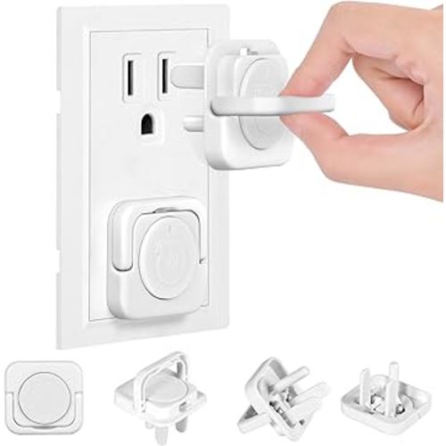 Outlet Covers Baby Proofing, 40 Pack Child Proof Plug Socket Covers Electric Plug Protectors Safety Caps to Prevent Power Shock, for US 3-Prong, White
