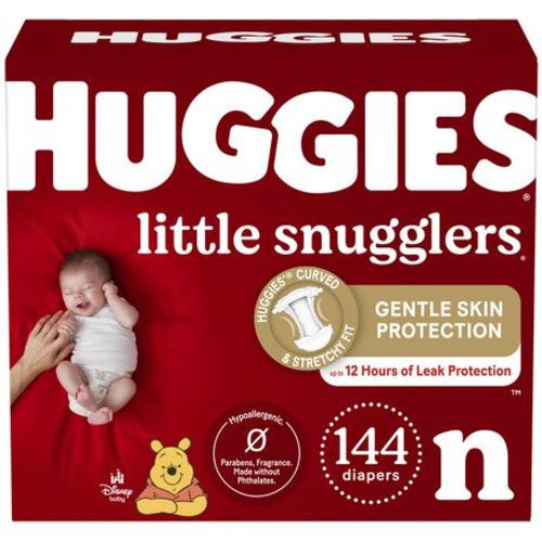 Huggies Little Snugglers Baby Diapers, Mega Colossal Pack, Sizes: N-6 | 168-84 Count