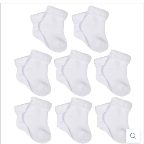 8-Pack White Organic Wiggle Proof® Bootie Socks – Gerber Childrenswear