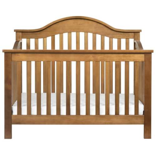 Solid Wood 4-in-1 Convertible Crib in Chestnut