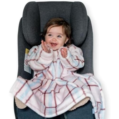 Buckle Me Baby Car Seat Blanket - Wearable Car Seat Blankets for Babies - Carseat Blanket Made from Cozy Warm Sherpa for Winter and Fall - Cover, Poncho, Jacket Alternative for Kids and Babies