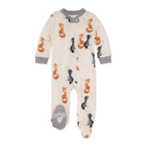 Catching Bees Organic Baby Zip Front Loose Fit Footed Pajamas | Burt's Bees Baby®