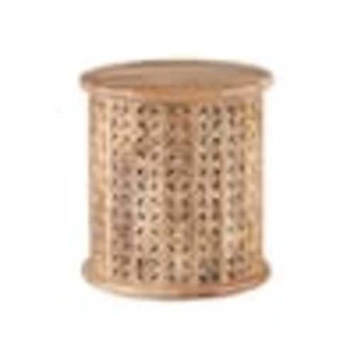 Powell Company Elia 17 in. Natural Round Wood End Table HD1718ST21