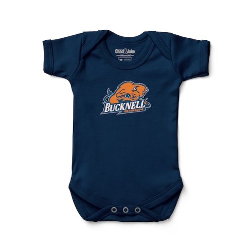 Newborn & Infant Chad & Jake Navy Bucknell Bison  Logo Bodysuit