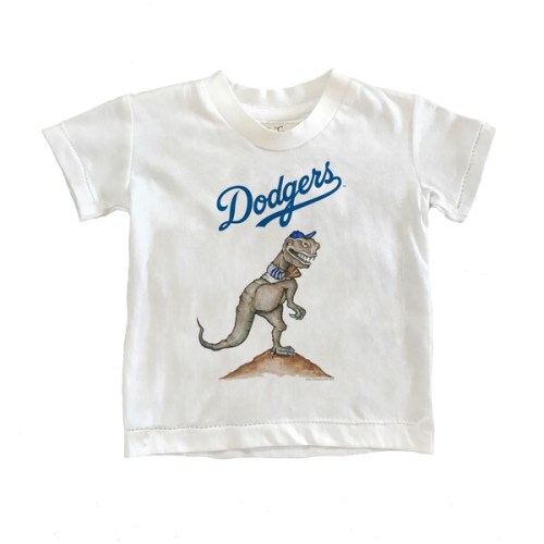 Infant Los Angeles Dodgers Tiny Turnip White TT Rex T-Shirt