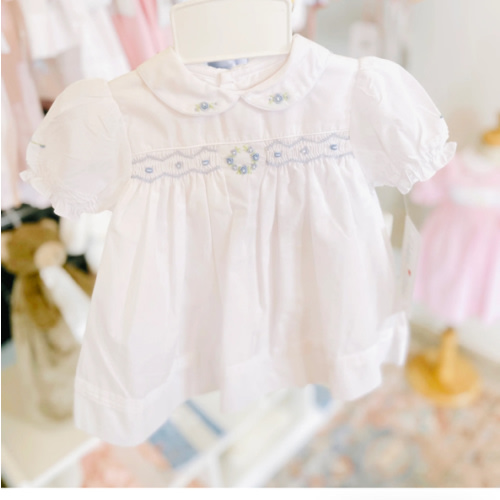 Flower Embroidered Smocked Dress | The XOXO Co.