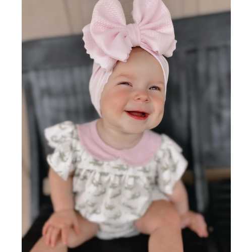 SCALLOPED BOWS • Scallop Bow Headwraps | Stand-Up Bows | Permanently Sewn & Pull-Proof | Big Bow Headband | Soft Stretchy