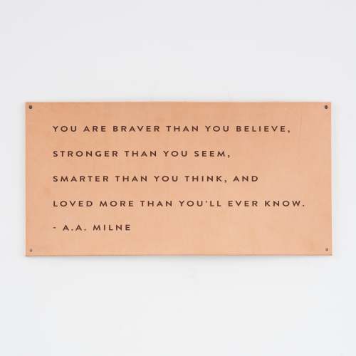 Braver than Leather Sign