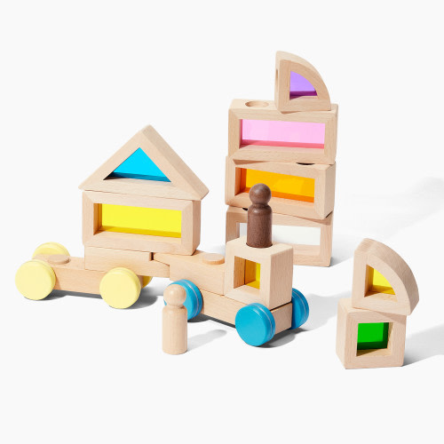 KiwiCo Rainbow Blocks and Cars Building Set