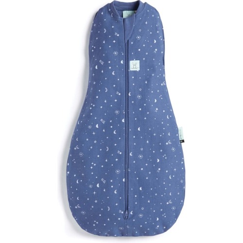 ergoPouch 1.0 TOG Organic Cotton Cocoon Swaddle Sack, 3-6 M, Night Sky
