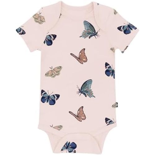 KYTE BABY Short Sleeve Baby Bodysuit, Buttery Soft Rayon Made From Bamboo, Wardrobe Essential For Newborn and Baby