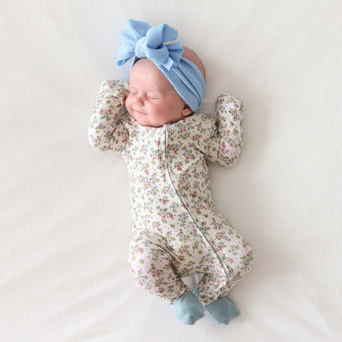 Floral White Baby Convertible Sleeper | Blair – poshpeanut.com