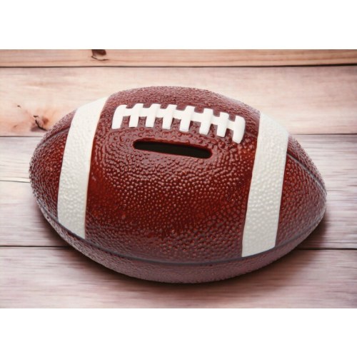 Ceramic Football Piggy Bank, Home Décor, Gift for Him, Gift for Dad, Gift for Son, Kid’s Room Décor, Game Room Decor