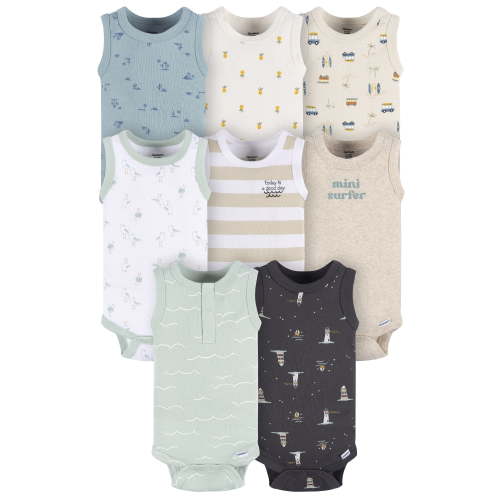 Gerber Gender Neutral 8-Pack Bodysuits, Sizes Newborn - 24 Months