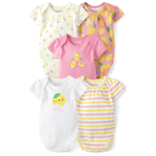 Baby Girls Lemon Bodysuit 5-Pack