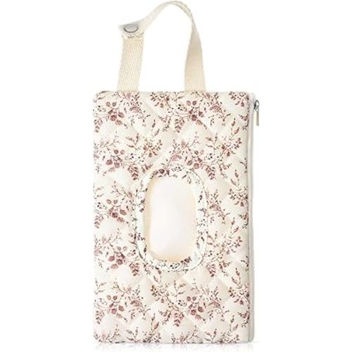 Amazon.com : Cosblank 2 Pcs Quilted Diaper and Wipes Pouch Portable Hanging Floral Wet Wipe Bag Diaper Bag Reusable Wipes Pouch for for Stroller Car Travel Infant Diapering Organizer (Mixed Floral) : Baby