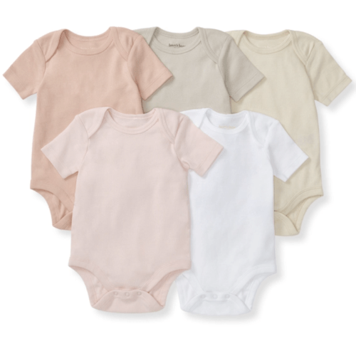 Organic Cotton Short Sleeve Bodysuits 5 Pack (0-3m)